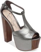 Jessica Simpson Dany T-Strap Platform Sandals - Lyst