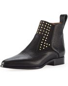 Chloé Studded Leather Chelsea Boot - Lyst
