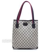 Gucci Pre-owned Navy Monogram Canvas Vintage Tote Bag - Lyst