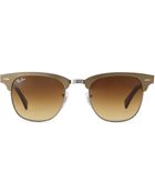 Ray-Ban Metal Frame Clubmaster Sunglasses - Lyst