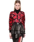 Emanuel Ungaro Printed Silk And Wool Sweater - Lyst