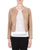 Sandro Valse Leather Detachable-Sleeved Jacket - Lyst