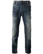 Diesel Distressed Straight Leg Jean - Lyst