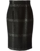 Dolce & Gabbana Checked Pencil Skirt - Lyst
