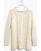 Madewell Cable-Front Sweater - Lyst