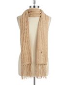 Polo Ralph Lauren Wool And Cashmere Knit Scarf - Lyst