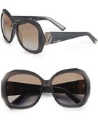 Swarovski Beveled Oversized Round Sunglasses - Lyst