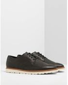 Pull&Bear Punched Leather Shoes - Lyst