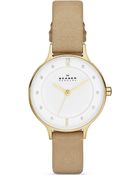 Skagen Albuen Leather Strap Watch, 30Mm - Lyst