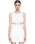 Alexander McQueen Cotton-blend Cropped Top - Lyst