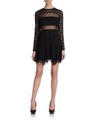 Elizabeth And James Valencia Sheer Embroidered Dress - Lyst