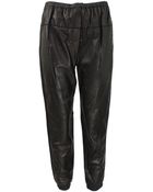 3.1 Phillip Lim Elastic Leather Sweatpants - Lyst