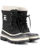 Sorel Caribou Leather and Rubber Boots - Lyst