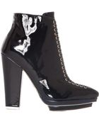 Pixie Market Dario Patent Ankle Boots - Lyst