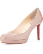 Christian Louboutin New Simple Patent Red Sole Pump - Lyst