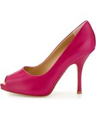 Giuseppe Zanotti Leather Peep-Toe High-Heel Pump - Lyst