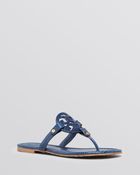 Tory Burch Logo Thong Sandals Miller - Lyst