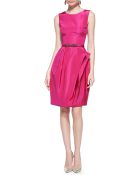 Oscar de la Renta Jeweled Silkleather Belt - Lyst