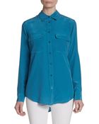 Equipment Slim Signature Silk Shirt - Lyst