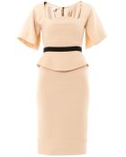 Antonio Berardi Nude Crepe Tailored Dress - Lyst