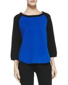 Michael Kors Cashmere-Blend Colorblock Raglan Tunic - Lyst