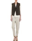 Vince Paper Leather Vest - Lyst