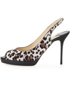 Jimmy Choo Nova Calf Hair Slingback Sandal - Lyst