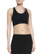 Helmut Lang Splitstrap Sports Bra Black - Lyst