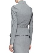 Donna Karan New York Belted Linen Suiting Jacket - Lyst