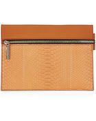Victoria Beckham Python Small Zip Pouch - Lyst