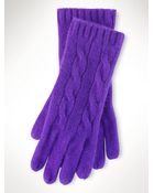 Polo Ralph Lauren Cable-Knit Cashmere Gloves - Lyst