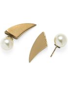 Tory Burch Pearl Horn Stud Earring - Lyst