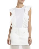 BCBGMAXAZRIA Mandana Sleeveless Ruffle Top - Lyst