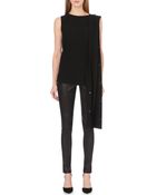 Ann Demeulemeester Draped-panel Crepe Top - Lyst