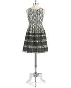 Vince Camuto Snake Print Fit And Flare Dress - Lyst