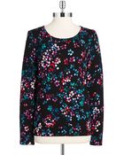 Jones New York Floral Top - Lyst