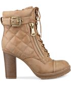 G By Guess Women'S Grazie Quilted Platform Lug Booties - Lyst