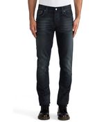 Nudie Jeans Grim Tim in Org Black Indigo - Lyst