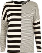 River Island Black Contrast Stripe Long Sleeve Top - Lyst