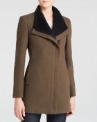 Calvin Klein Asymmetric Front Wool Coat - Lyst