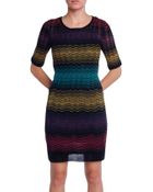 M Missoni 3/4 Sleeve Dress - Lyst