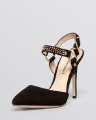 Via Spiga Pointed Toe Pumps Flo Studded High Heel - Lyst