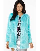 Nasty Gal Candy Flip Faux Fur Coat - Lyst