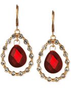 Jones New York Gold-Tone Siam Stone Orbital Drop Earrings - Lyst