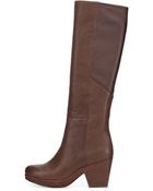 Eileen Fisher Ivy Leather Knee Boot - Lyst