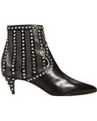 Saint Laurent Ankle Boots Heel 4 Low Boot Studded Leather - Lyst