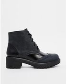 Asos Ready To Go Brogue Ankle Boots - Lyst