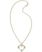 Sam Edelman Pearl And Spike Pendant Necklace - Lyst