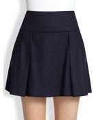 Vince Pleated Felt Skirt - Lyst
