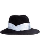 Eugenia Kim Bianca Felt Porkpie Hat With Feathers - Lyst
